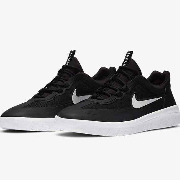 Nike SB Nyjah Free 2 Low Mens Skateboard Shoes Black White BV2078-001 NEW Multi - Picture 6 of 7
